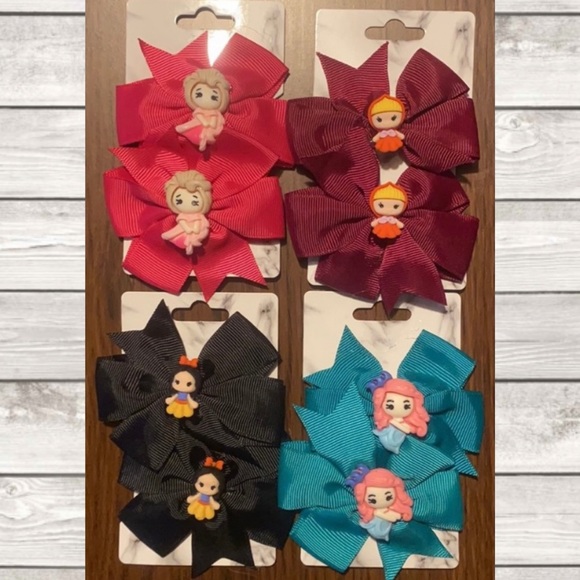 Other - 🎀 Girls 3” Mini Bow Collection, 4 sets of Two 🎀, NEW
